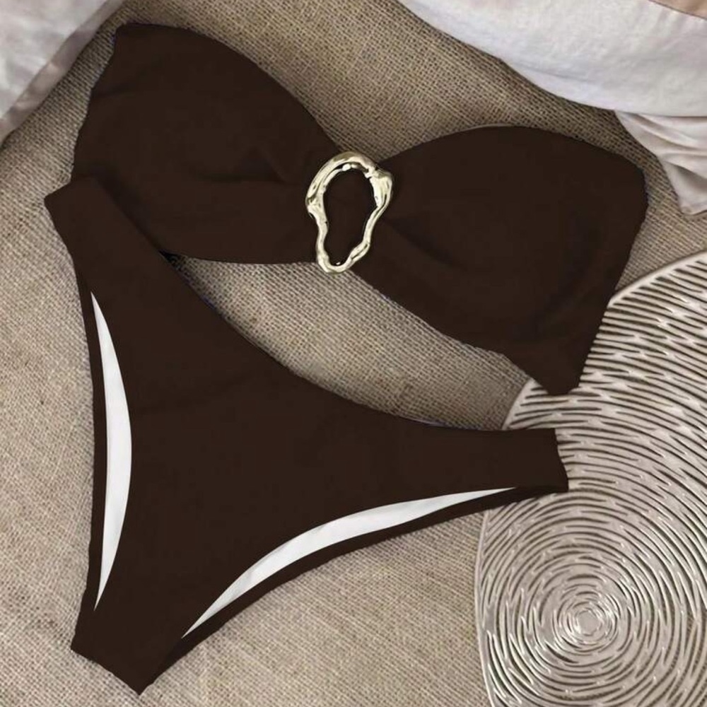Elegant Brown Bikini Set